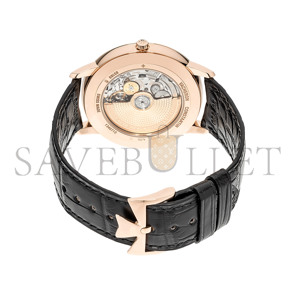 vacheron Co*sta*t*n patrimony date rose gold automatic 40 mm watch 85180/000r-9166